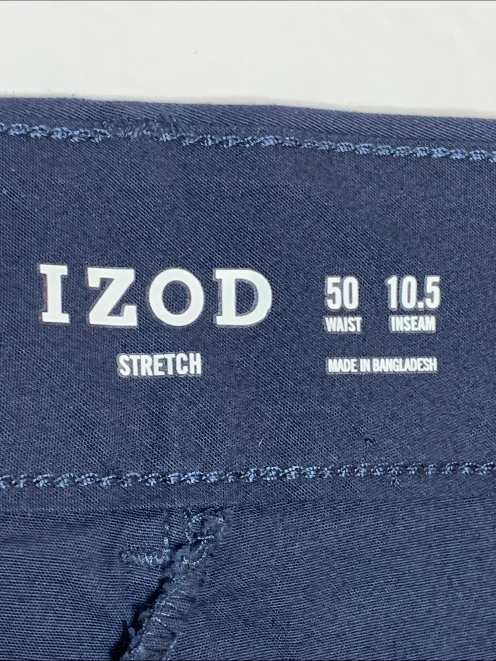 IZOD Men’s Harborside Twill Bermuda Shorts Sz 50 Blue Preppy Pink Flamingo NWT